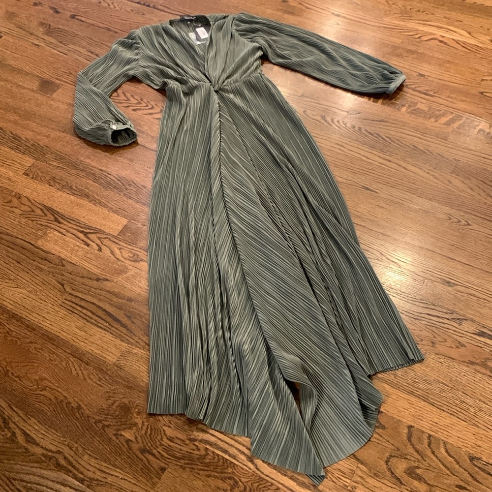 4SI3NNA Green Maxi Dress NWT